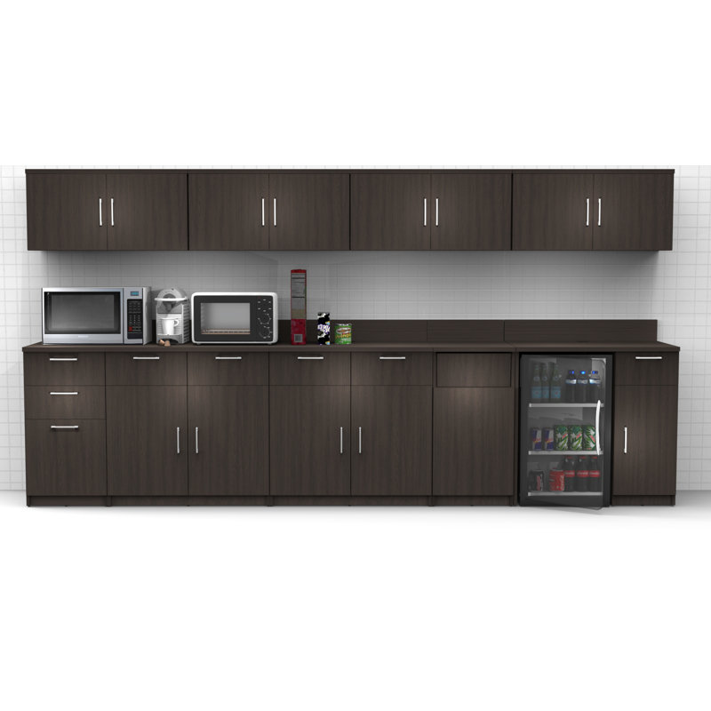 Breaktime Raised Panel 144'' W x 76'' H Espresso Medium Density